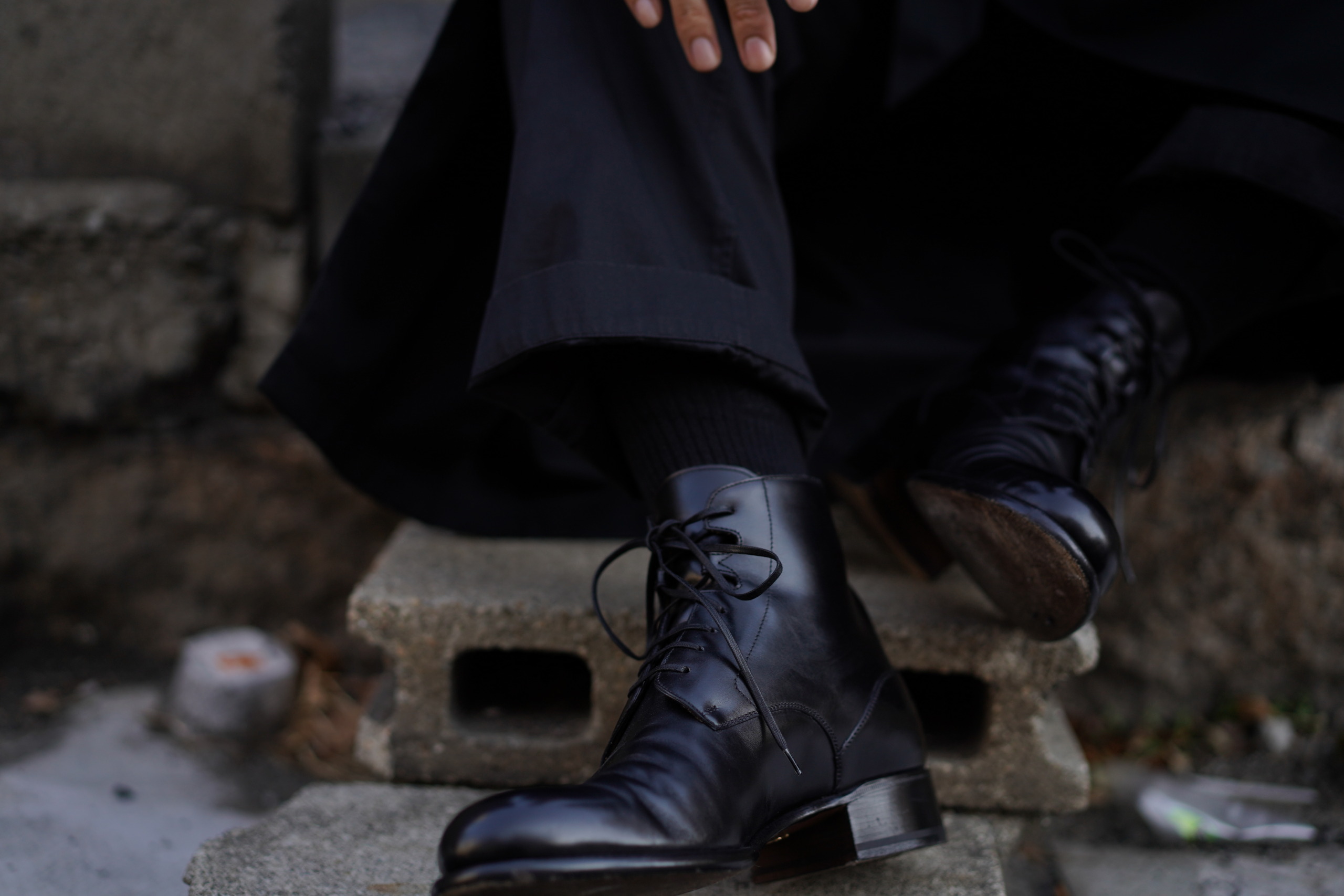 Leyucca's　/レユッカス plain toe derby boots